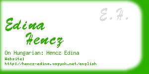 edina hencz business card